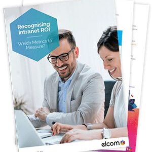 A guide cover titled Recognising Intranet ROI Which Metrics to Measure.
