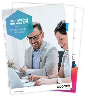 A guide cover titled Recognising Intranet ROI Which Metrics to Measure.