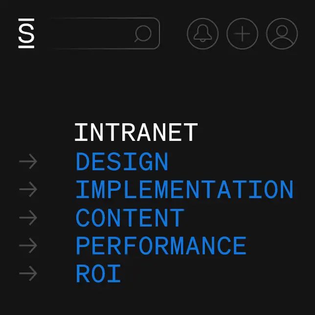 A dark-themed user interface menu displaying intranet project stages.